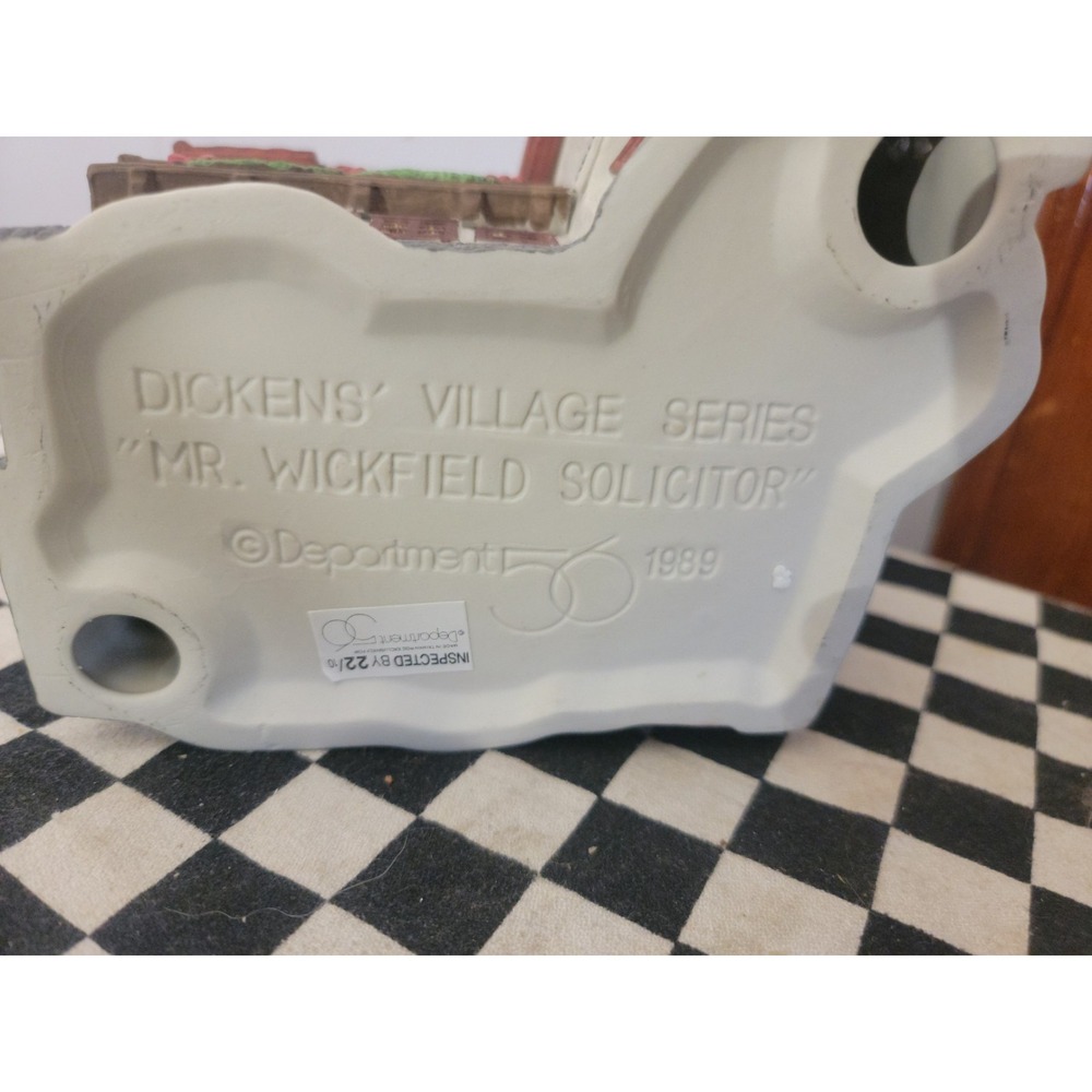 Dept 56 Dickens Village "Mr. Wickfield Solicitor" 1989‎ Porcelain w/ Box - Picture 9 of 9